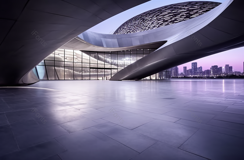 实拍紫色艺术馆门口环境建筑,高清,摄影图,摄影图片,图片大全,摄影图免费下载